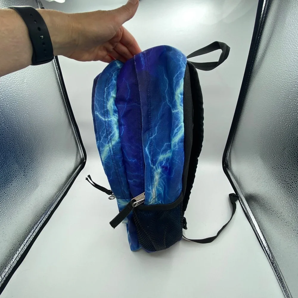 Trans by JanSport Backpack Blue Purple Lightning Bolt‎ JS00TM60 School Y2K Retro